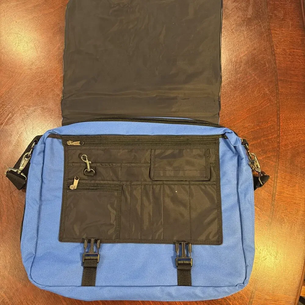 Travel Crossbody Laptop School Bag Blue - See Description